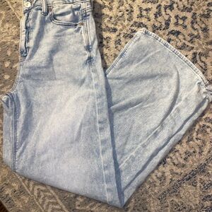 American Eagle Outfitters Light Blue High-Rise Wide Leg Jeans